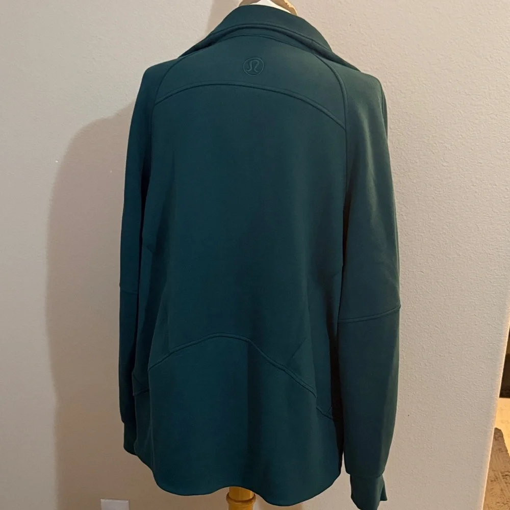 Lululemon Scuba Oversized Funnel Neck Full Zip M/L Storm Teal - Picture 3 of 4